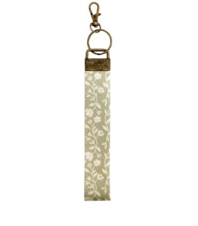 Wristlet Keychain Lanyard - Sage Tulip