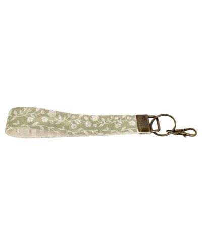 Wristlet Keychain Lanyard - Sage Tulip