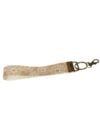 Wristlet Keychain Lanyard - White Daisy